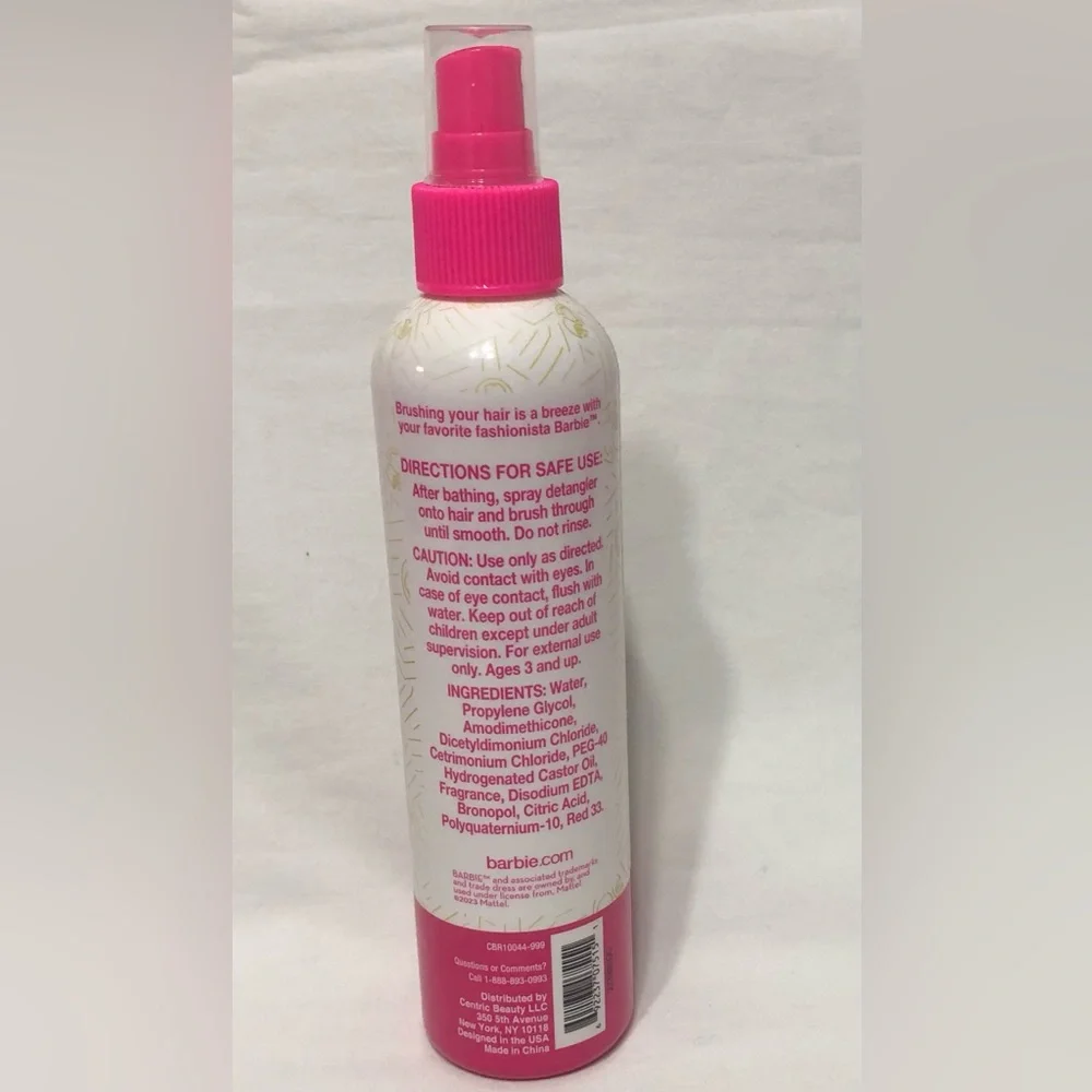 Barbie Hair Detangler Cotton Candy Scented.8oz . Age 3+